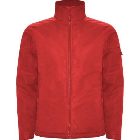 Chaqueta impermeable acolchada roja